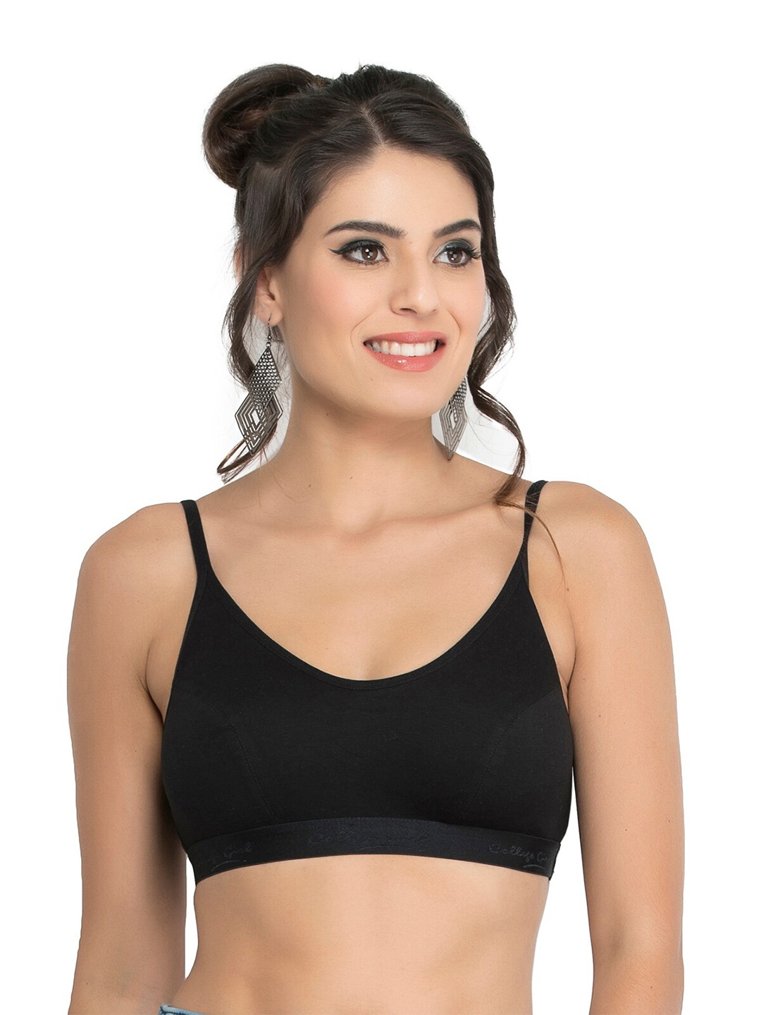 

Docare Full Coverage Non Padded Cotton Workout Bra With All Day Comfort, Black