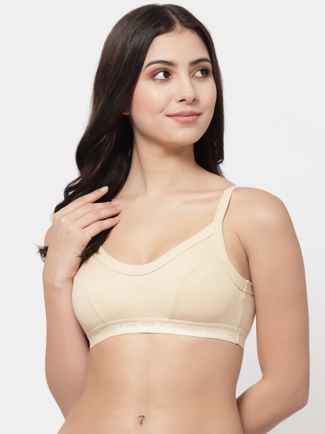 

Docare Full Coverage Non Padded Cotton Workout Bra With All Day Comfort, Beige