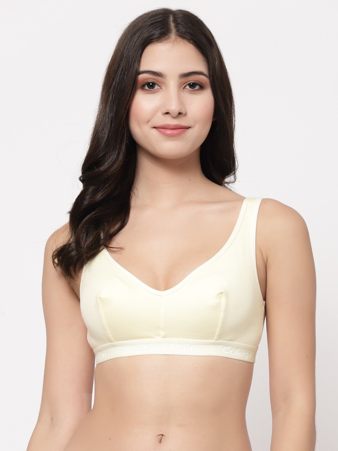 

Docare Full Coverage Non Padded Sports Bra With All Day Comfort, Beige