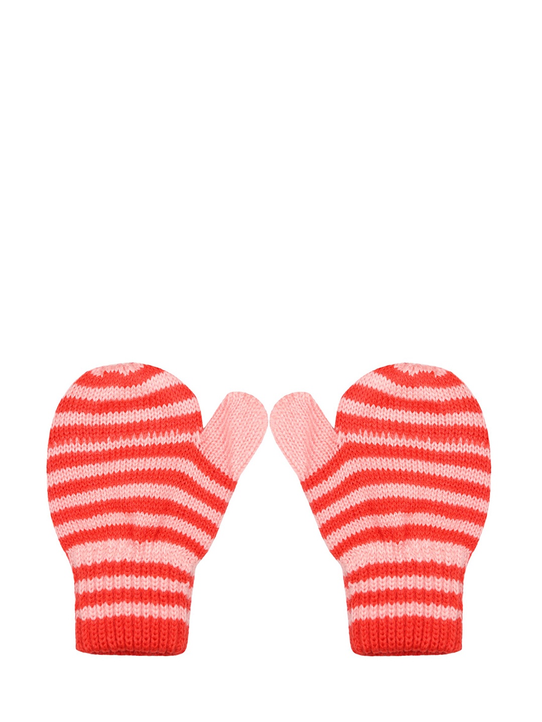 

BAESD Infant Kids Striped Knitted Wool Winter Gloves, Orange