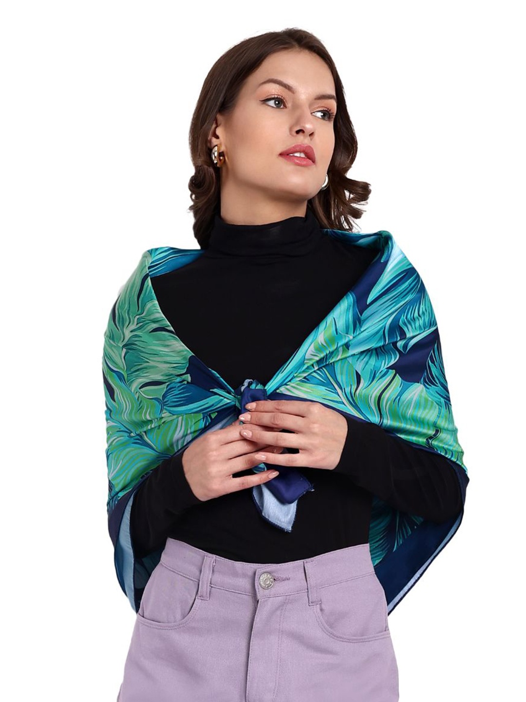 

CrossKulture Abstract Printed Scarf, Blue