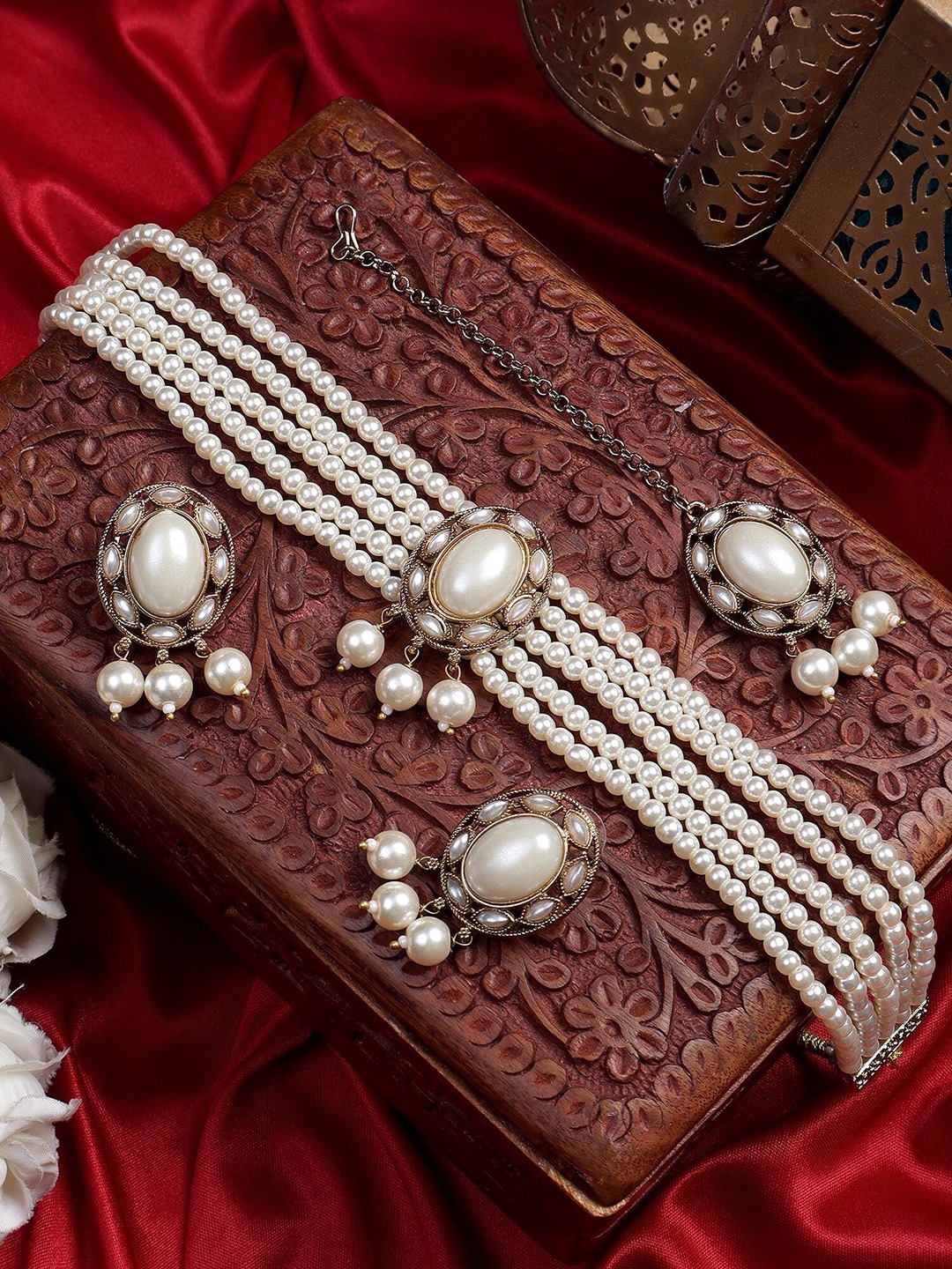 

Mali Fionna Gold Plated Artificial Beads Jewellery Set