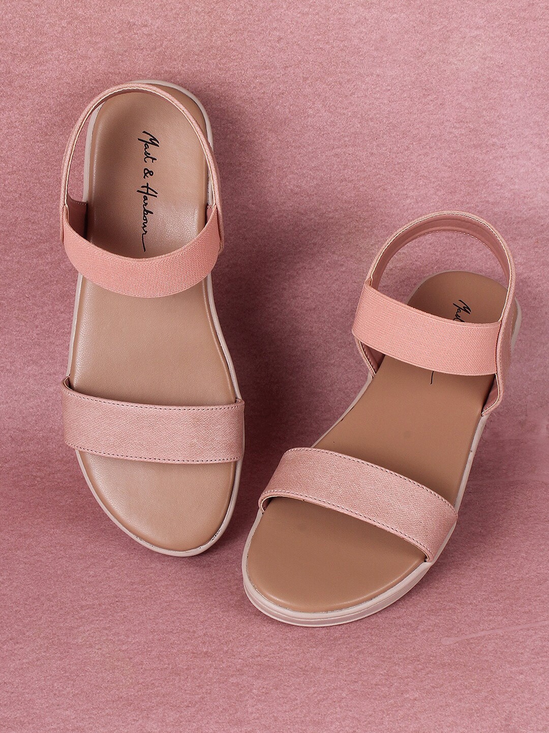 

Mast & Harbour Textured Wedge Heels, Pink