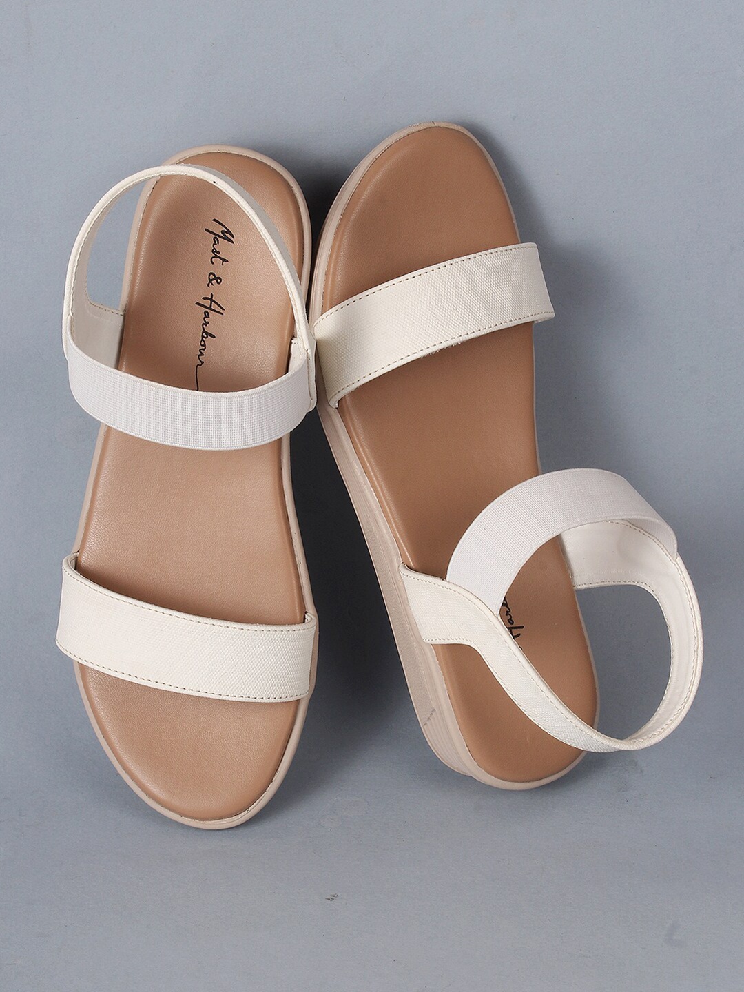 

Mast & Harbour Textured Comfort Sandals, White