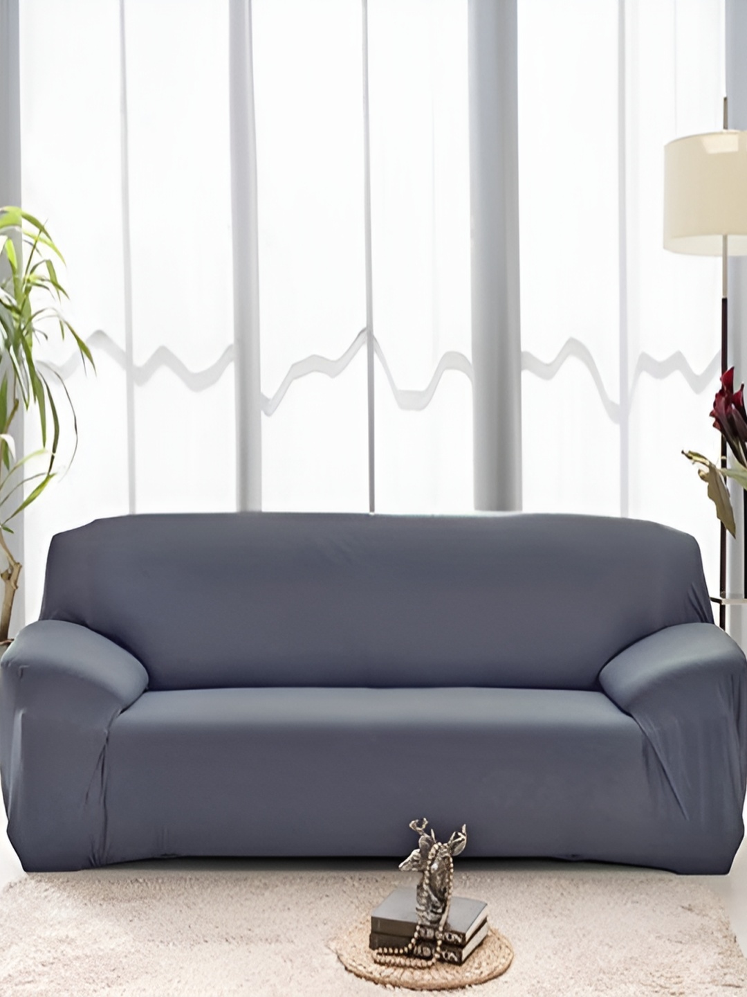 

TONY STARK Grey 3 Seater Sofa Cover With Arms