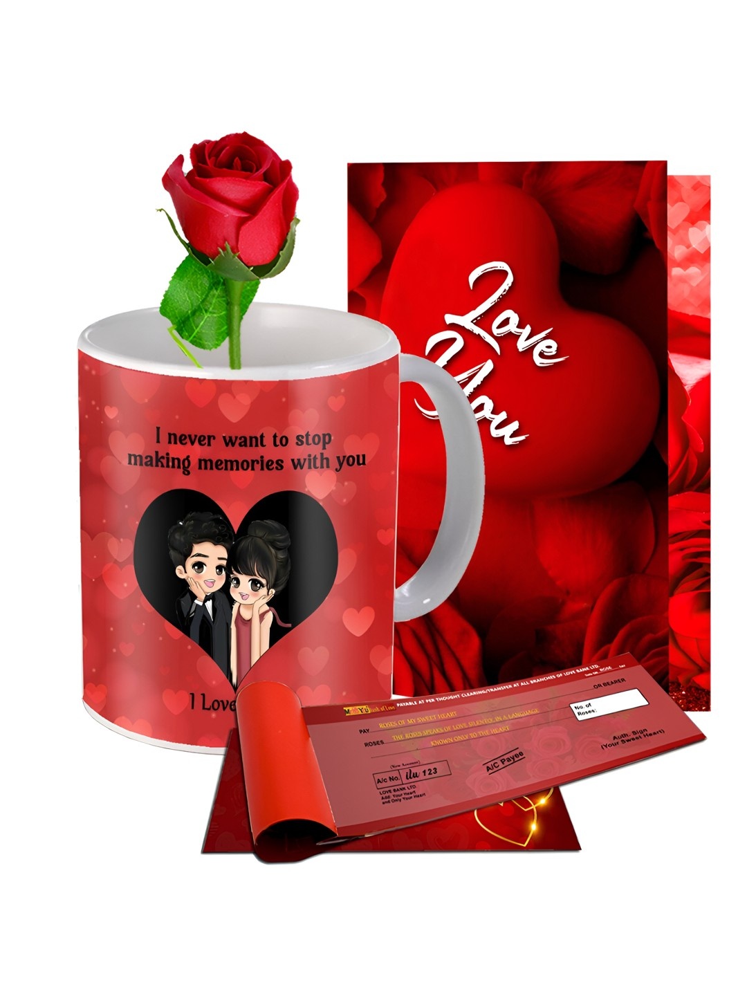 

ME & YOU Red 4 Pcs Home Gift Set