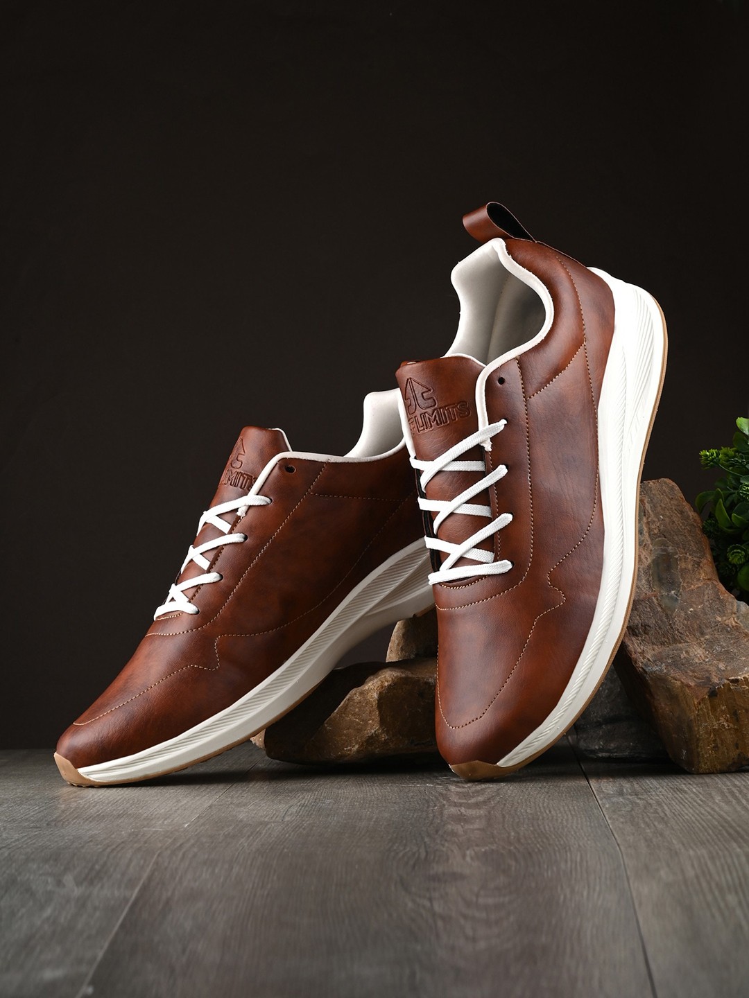 

OFF LIMITS Men Round Toe Sneakers, Brown