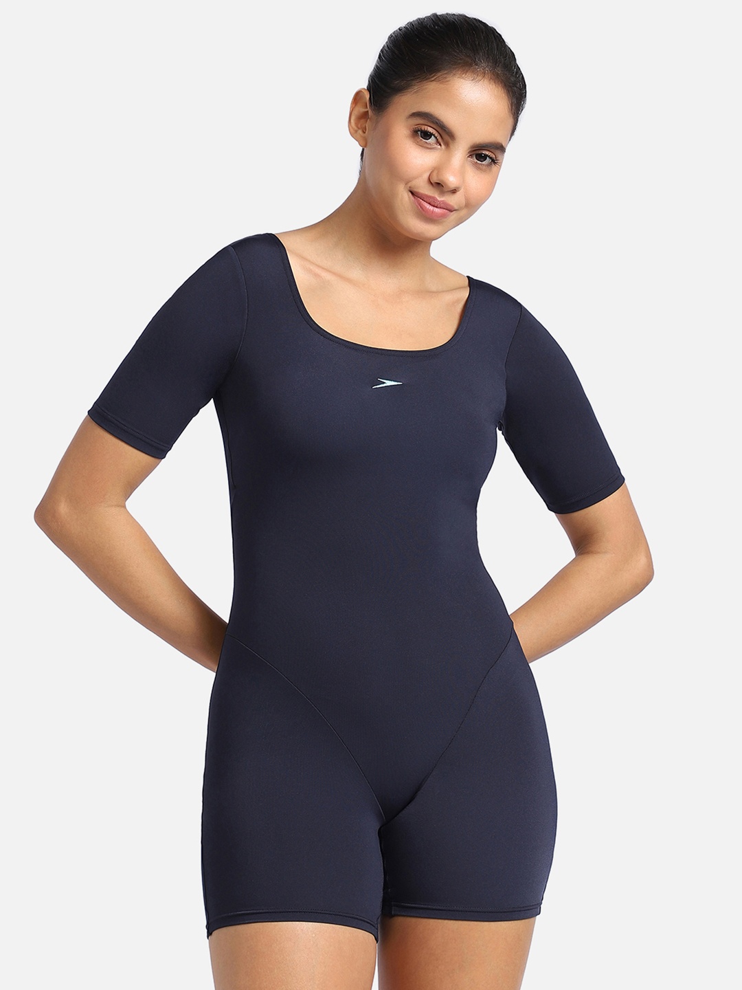 

Speedo Self Design Low Coverage Myrtle Legsuit, Navy blue