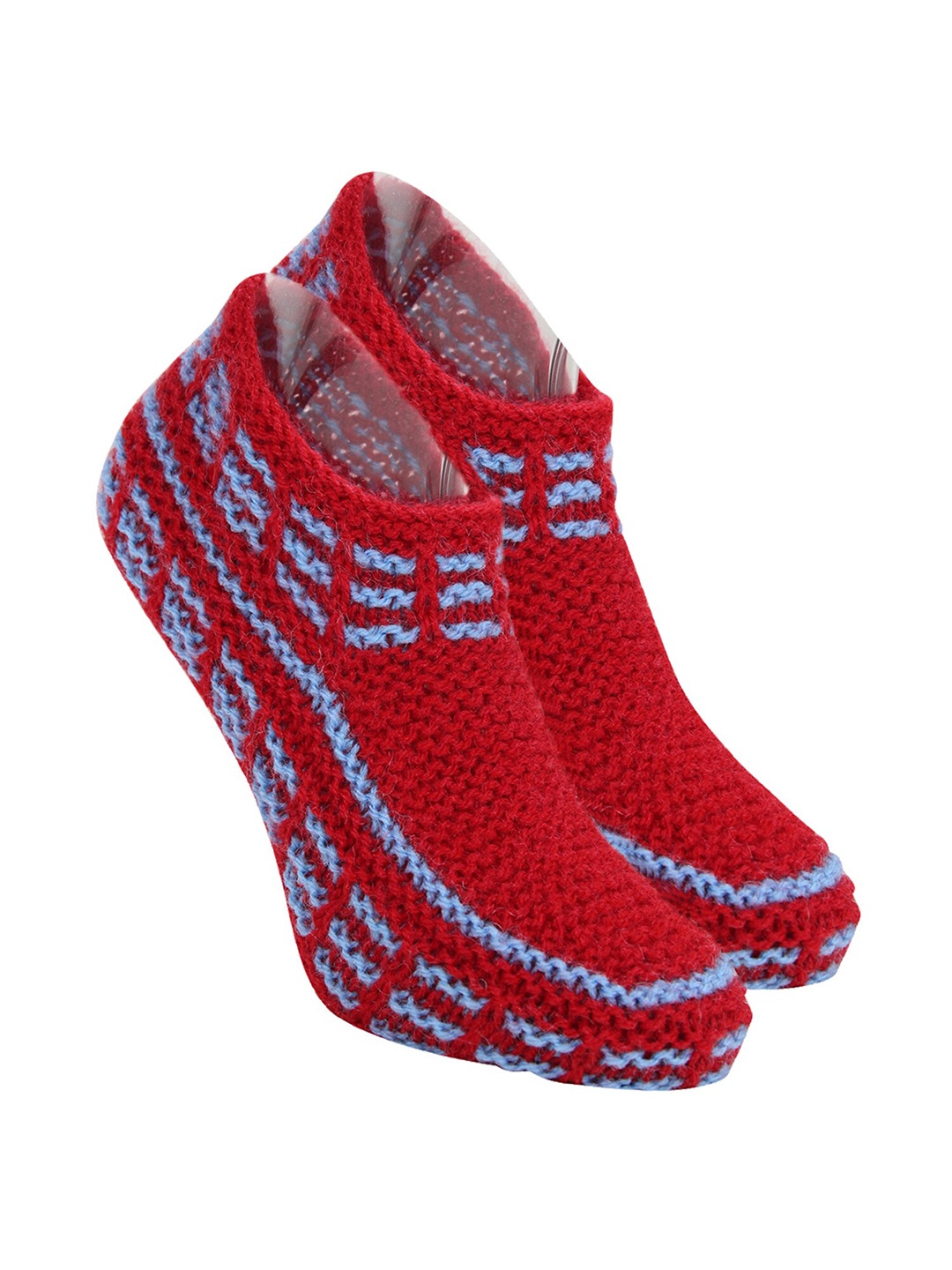 

BAESD Striped Woollen Low Cut Socks, Red
