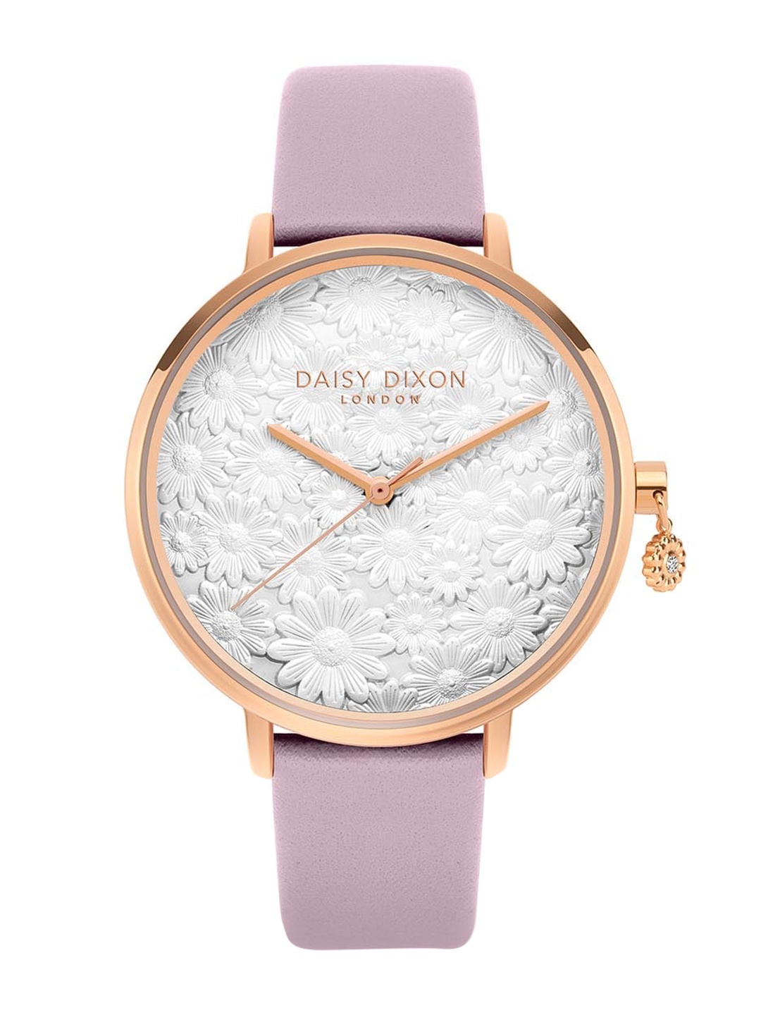 

Daisy Dixon Women Embellished Dial & Leather Straps Analogue Watch DD166PRG, White