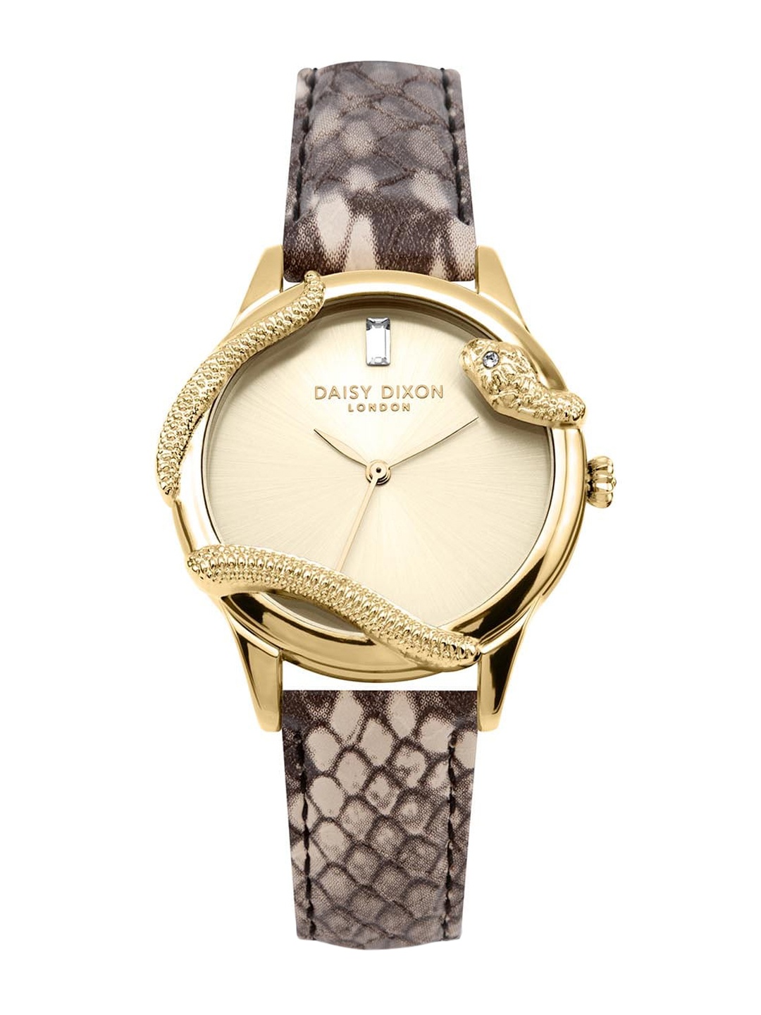 

Daisy Dixon Women Leather Textured Straps Analogue Watch DD139CG, Gold