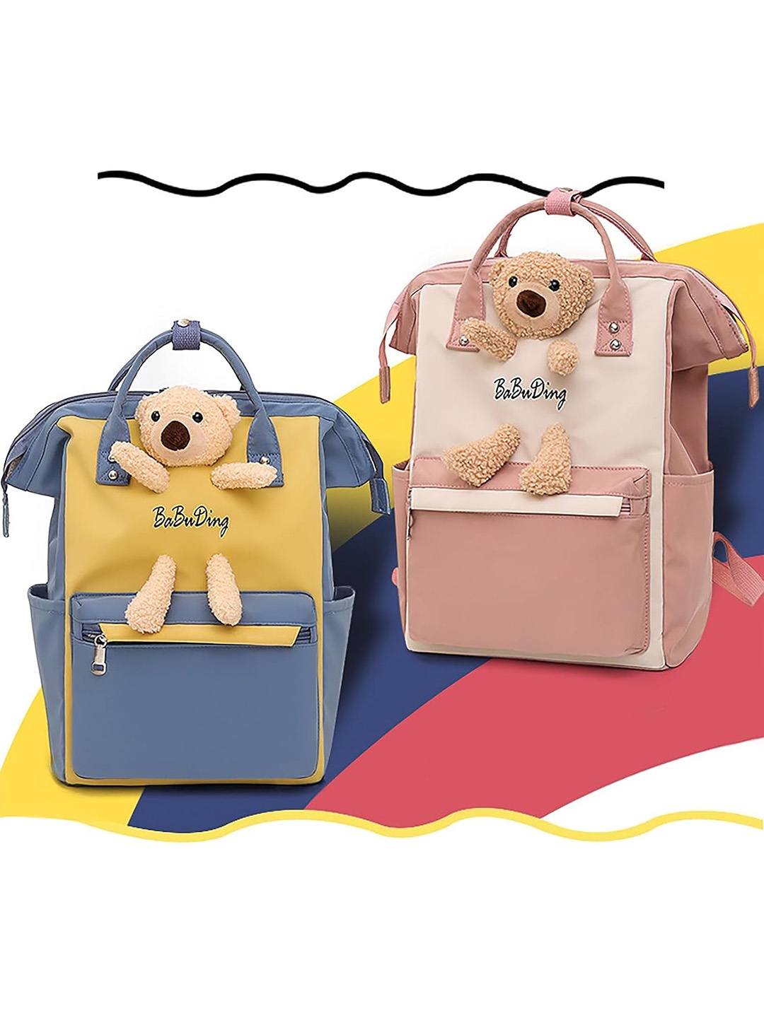 

NeonateCare Kids Bear Detail Lightweight Diaper Bag, Blue