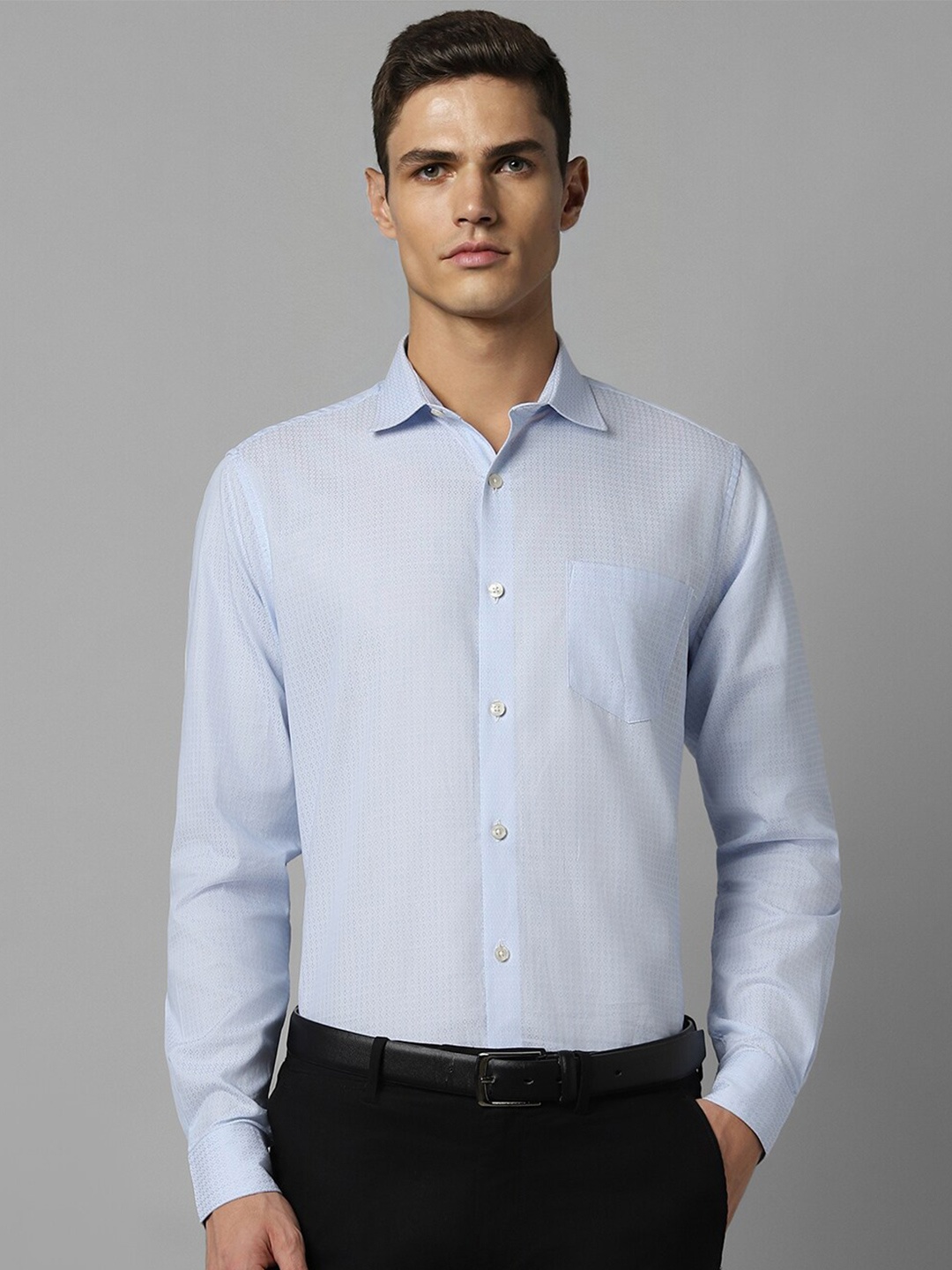 

Allen Solly Slim Fit Pure Cotton Formal Shirt, Blue
