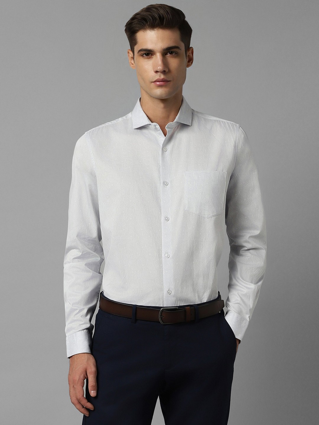 

Allen Solly Men Slim Fit Opaque Formal Shirt, White