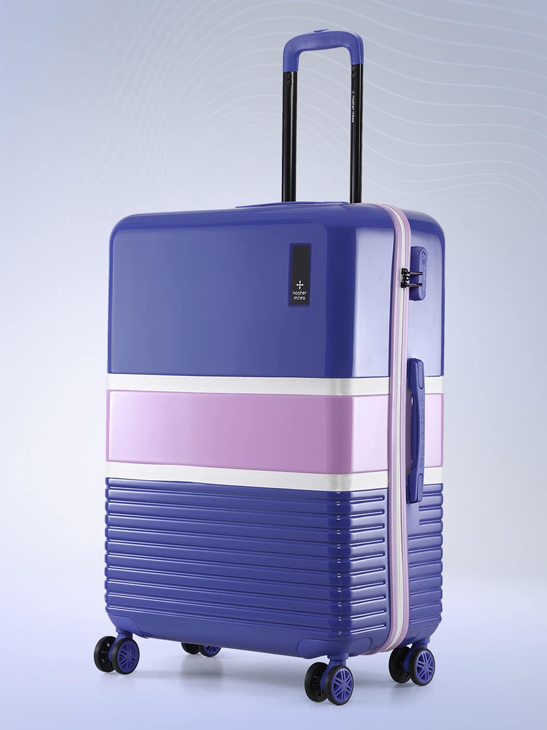 

Nasher Miles Mexico Polycarbonate Large Blue Pink Trolley Bag - 28 inch (75cm)