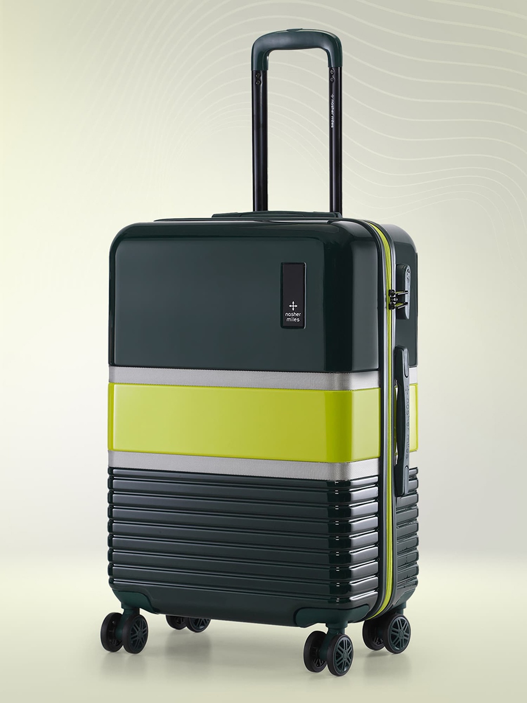 

Nasher Miles Mexico Hard-Sided Medium Trolley Bag- 65 cm, Green