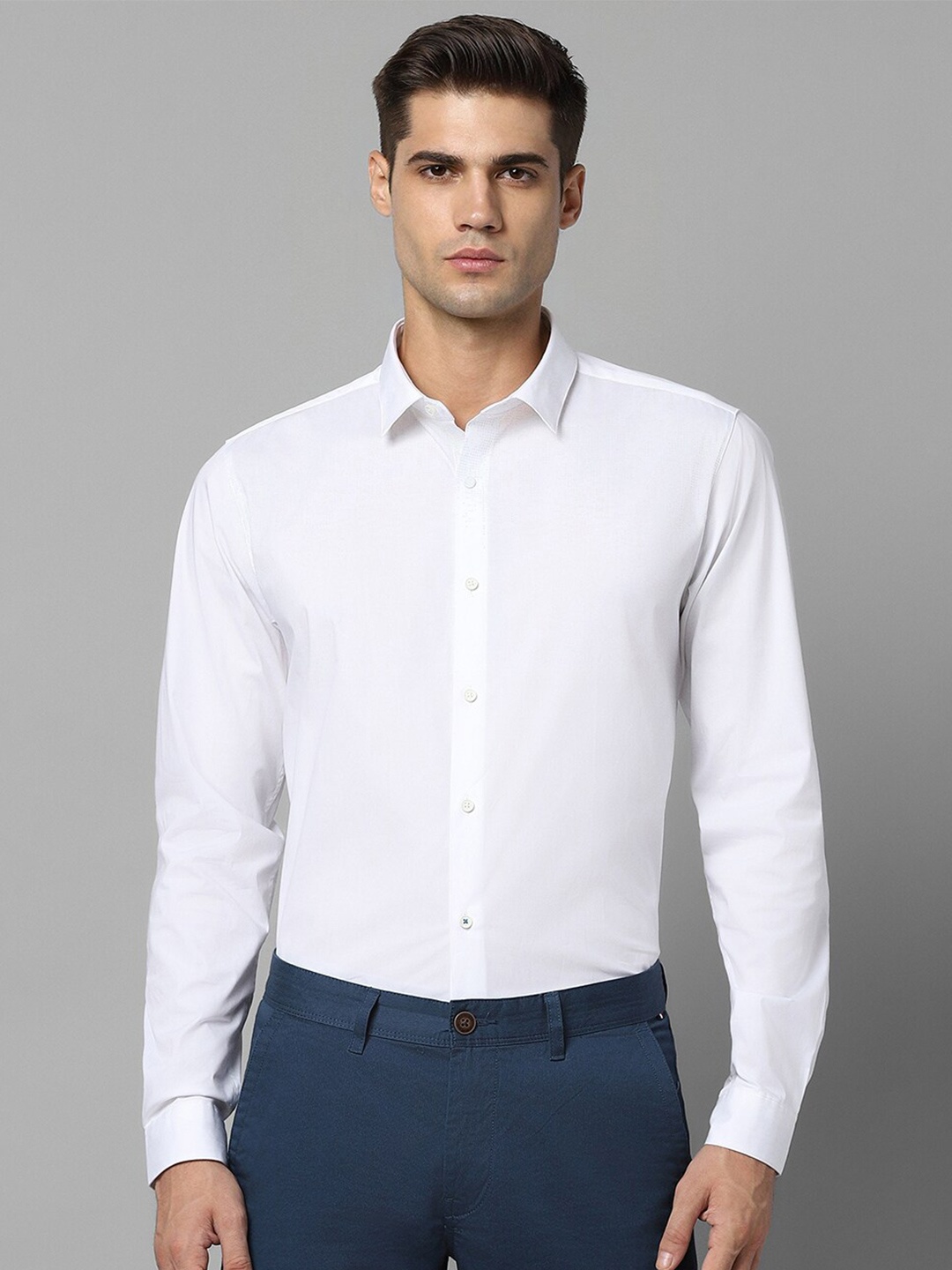 

Louis Philippe Sport Super Slim Fit Textured Casual Shirt, White