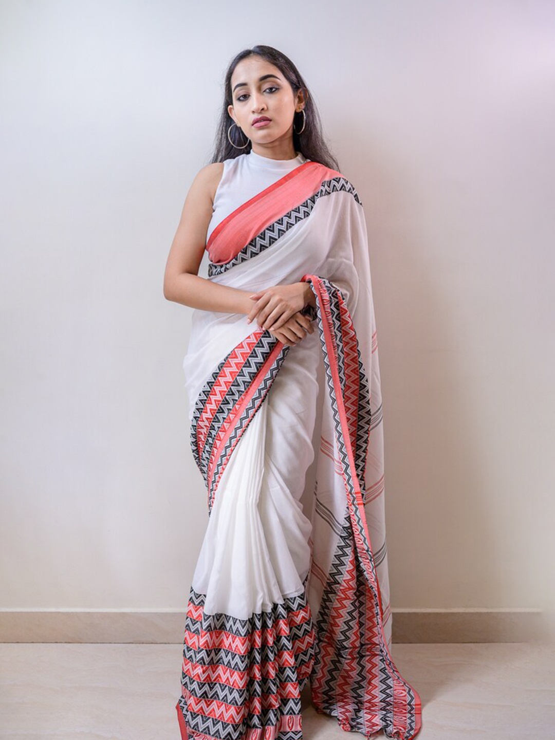 

RODDUR Pure Cotton Saree, White