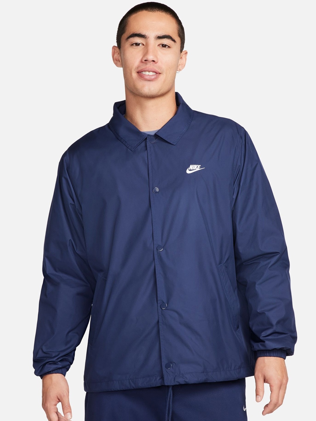 

Nike Club Coaches Spread Collar Sporty Jacket, Navy blue