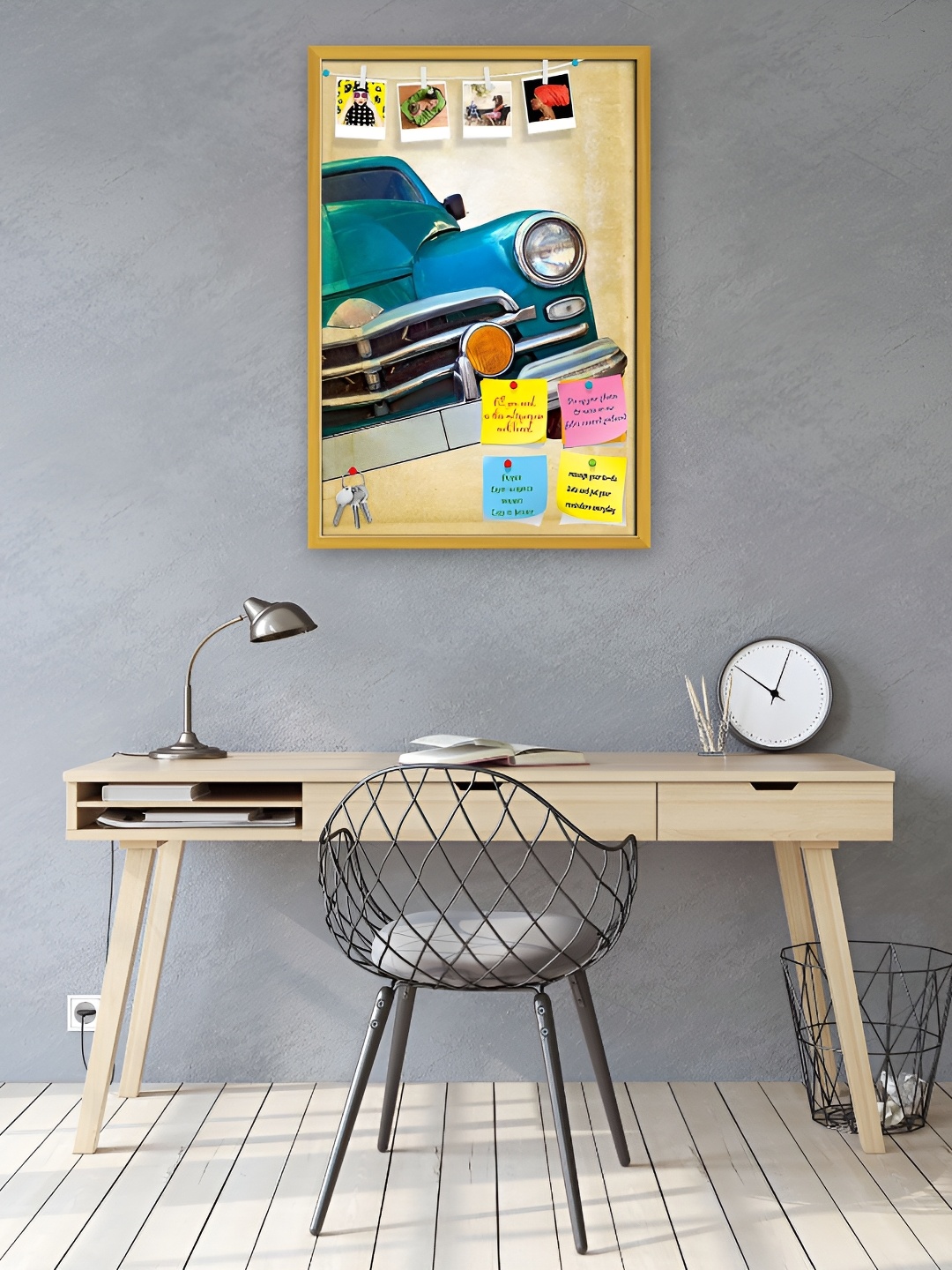 

ArtzFolio Gold Toned Wooden Bulletin Board
