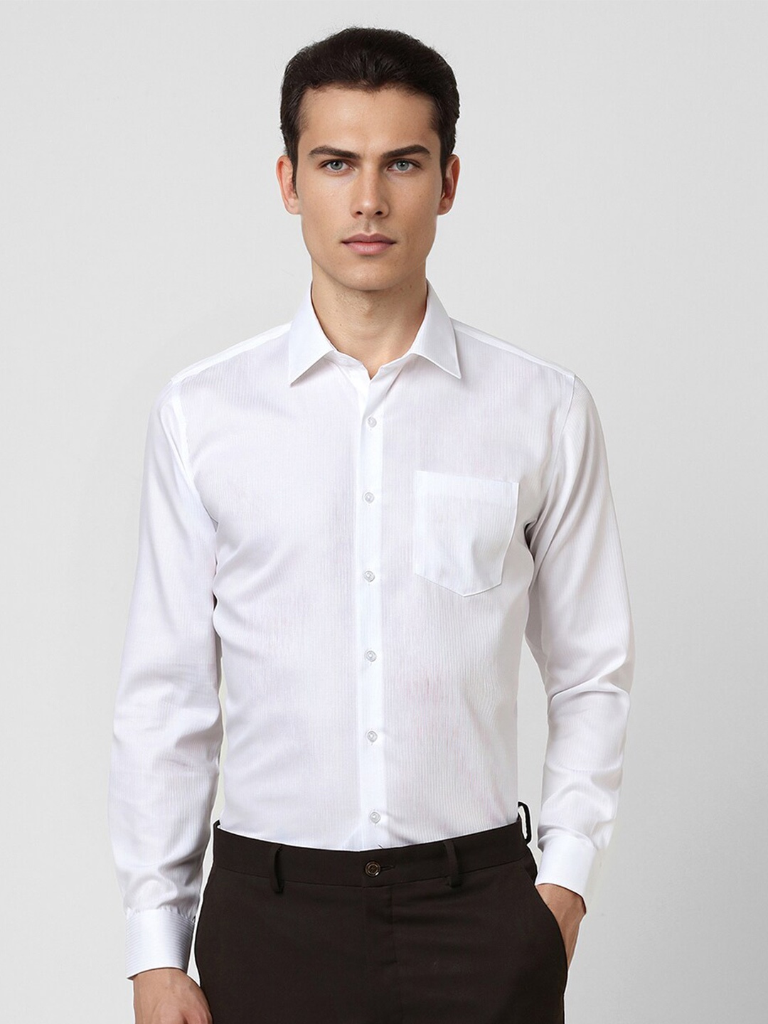 

Van Heusen Spread Collar Long Sleeves Slim Fit Opaque Formal Shirt, White