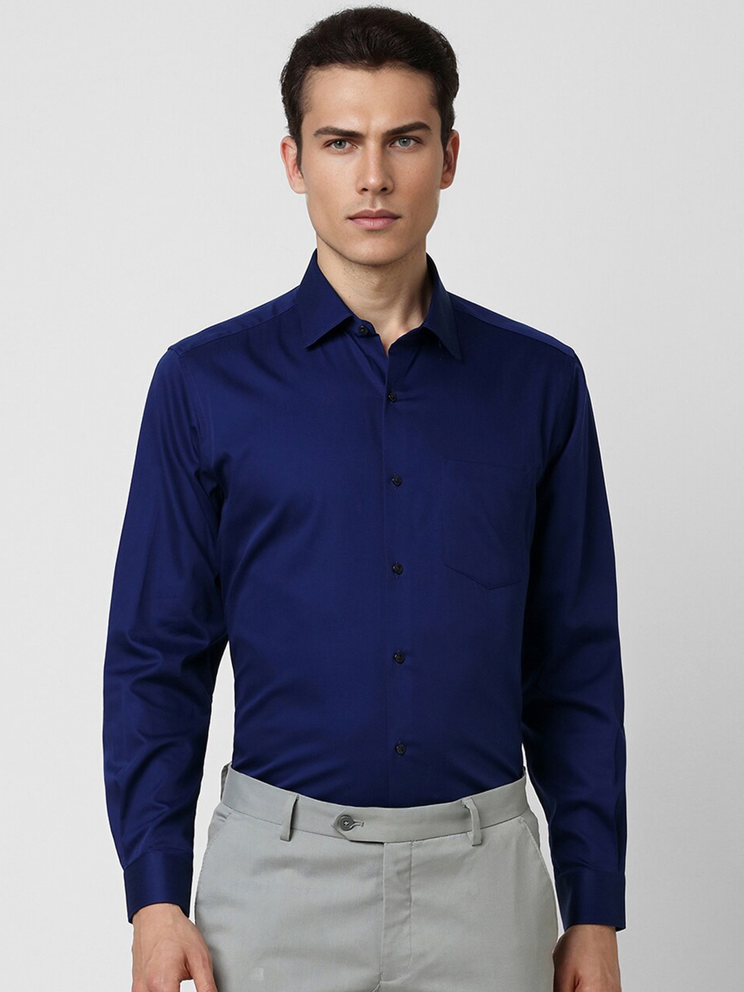 

Van Heusen Regular Fit Full Sleeves Cotton Party Shirt, Blue