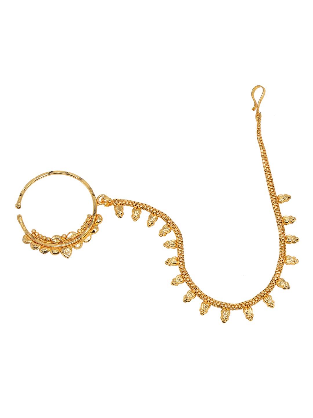 

Manikya 24CT Gold Plated Bridal Nath Nosepin