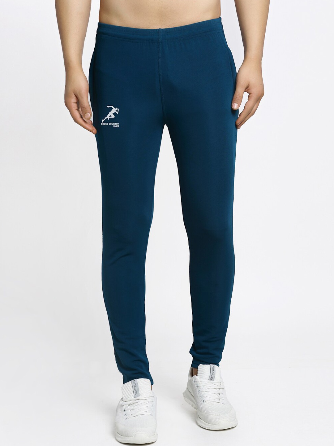 

Jinfo Men Mid-Rise Track Pants, Blue