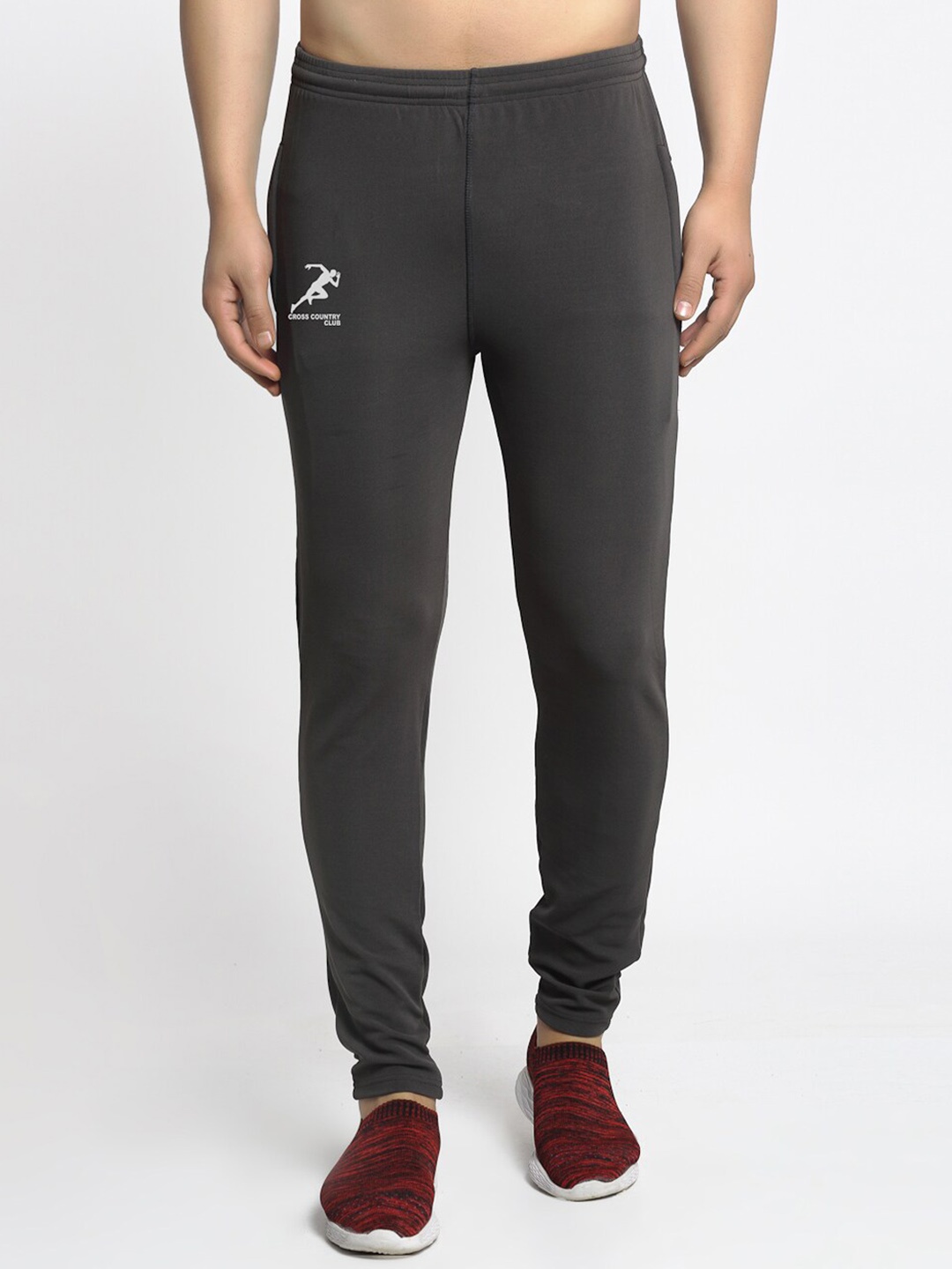 

Jinfo Men Mid Rise Track Pants, Grey