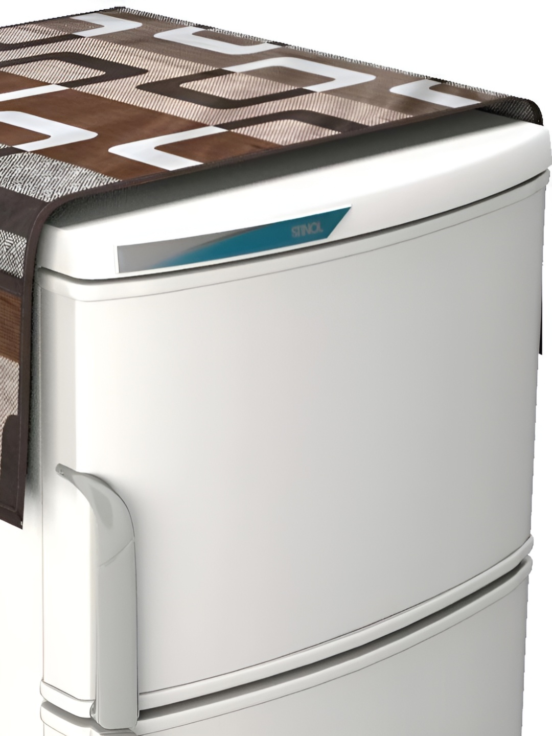

hargunz Brown & White Geometric Printed Refrigerator Covers
