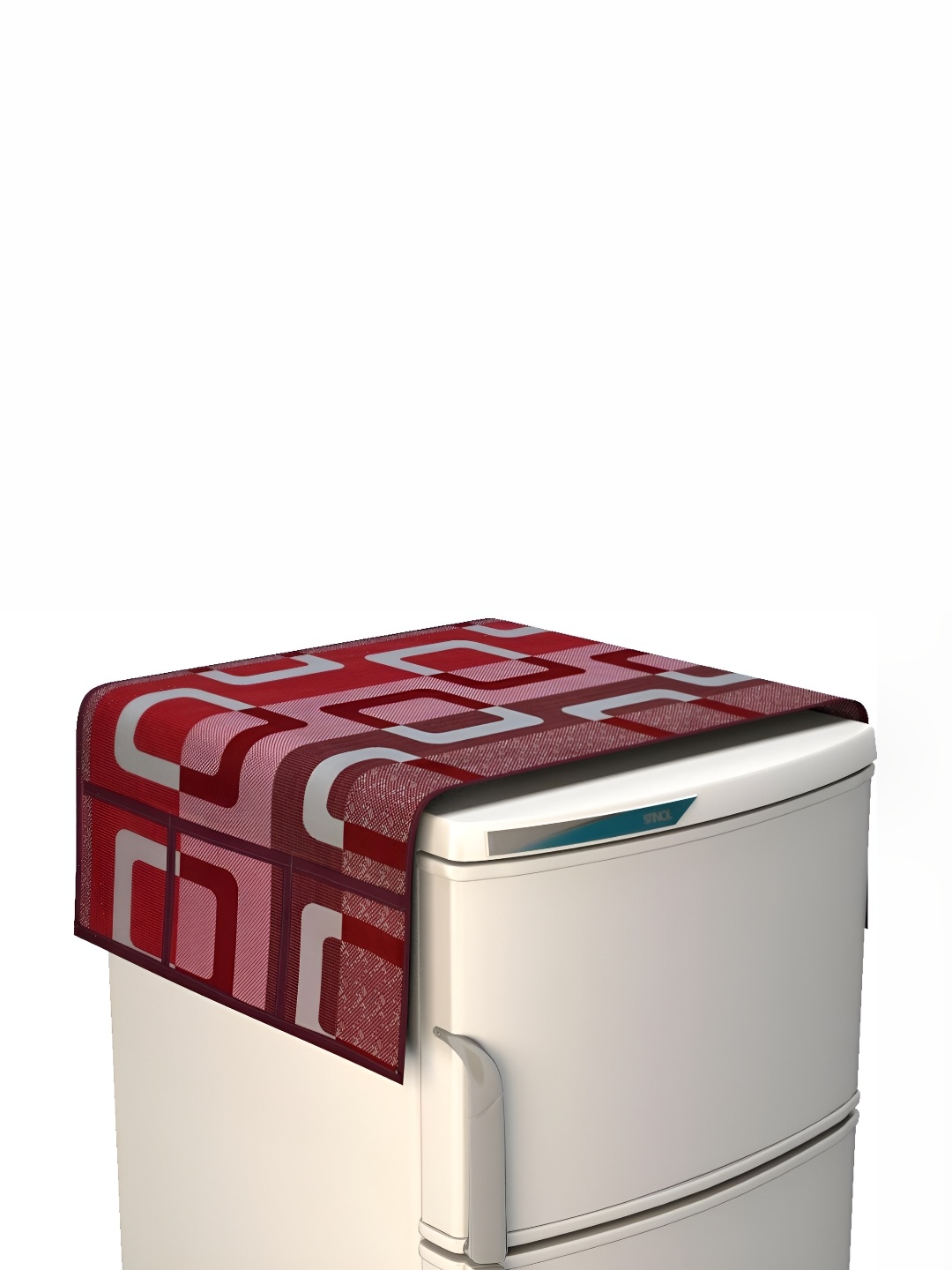 

hargunz Red & Maroon Printed Refrigerator Cover