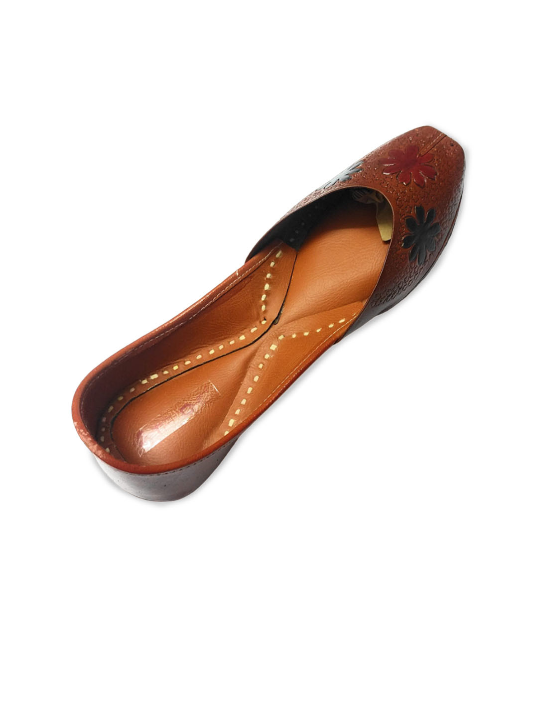 

Ta Chic Textured Leather Mojaris, Brown