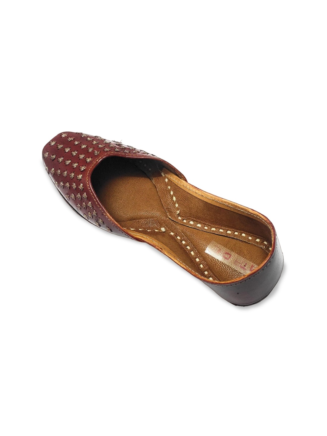 

Ta Chic Embellished Leather Mojaris, Brown