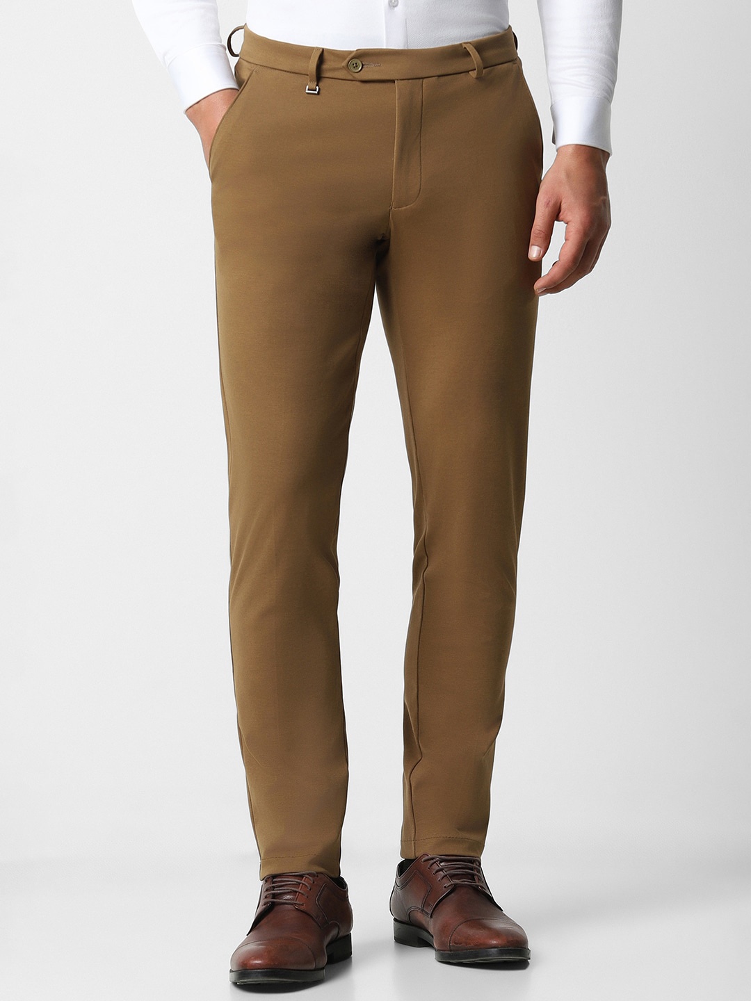 

Van Heusen Men Slim Fit Formal Trousers, Brown