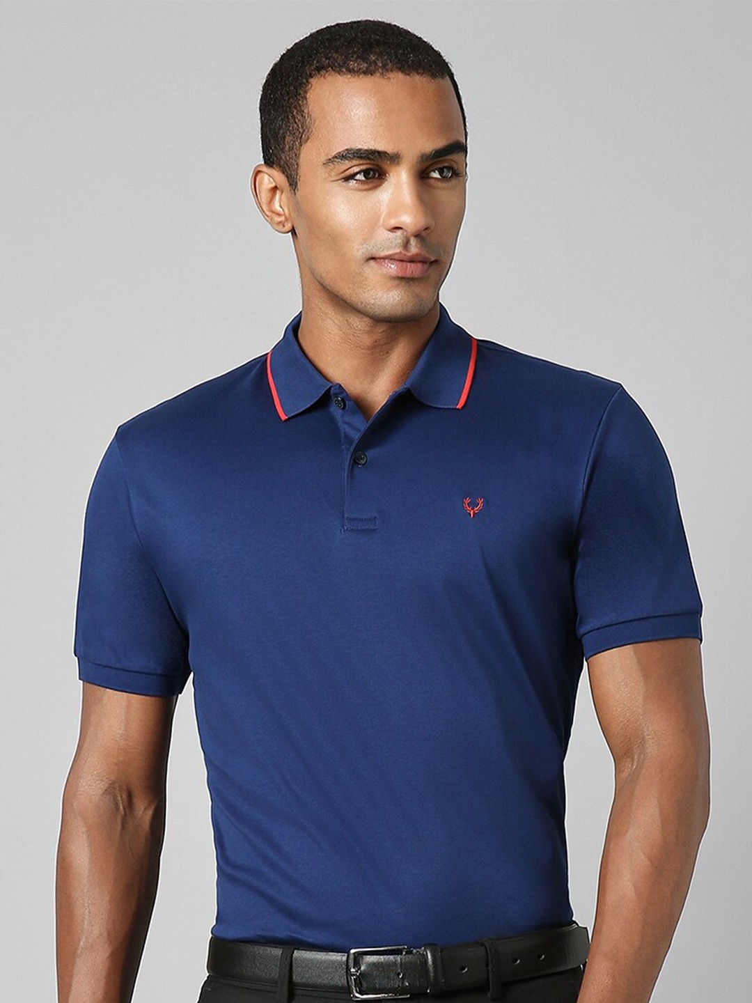 

Allen Solly Polo Collar Pure Cotton T-shirt, Blue