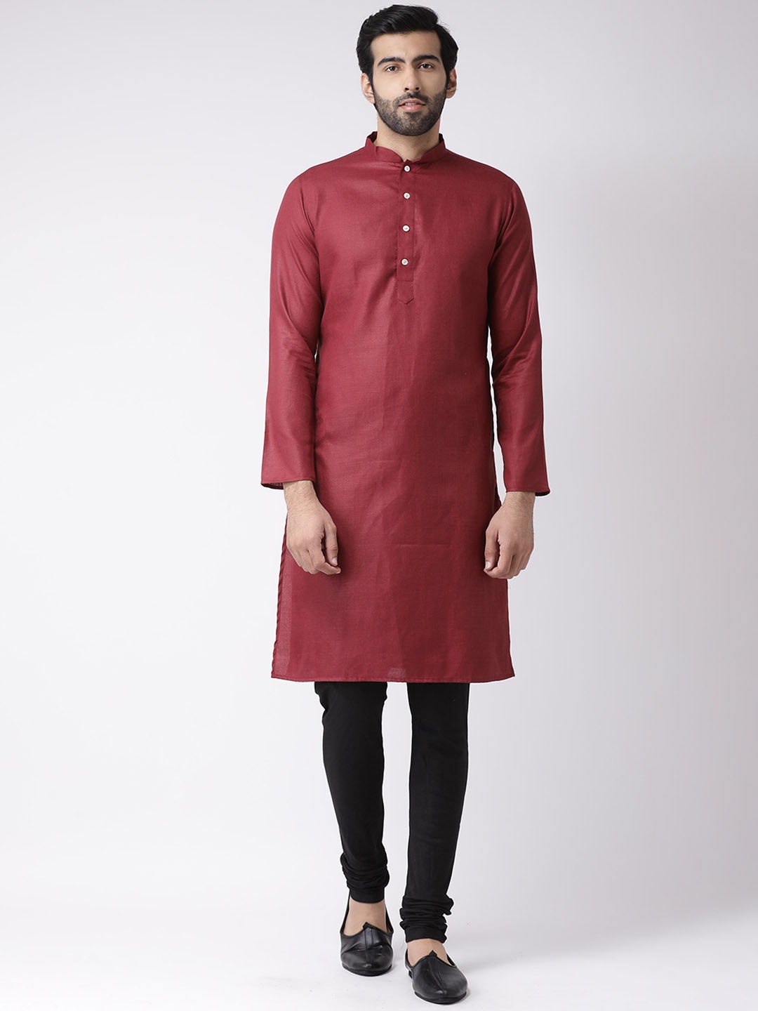 

KISAH Mandarin Collar Straight Kurta, Maroon