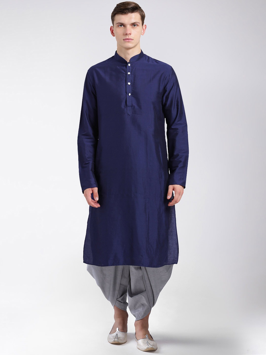 

KISAH Mandarin Collar Straight Kurta, Navy blue