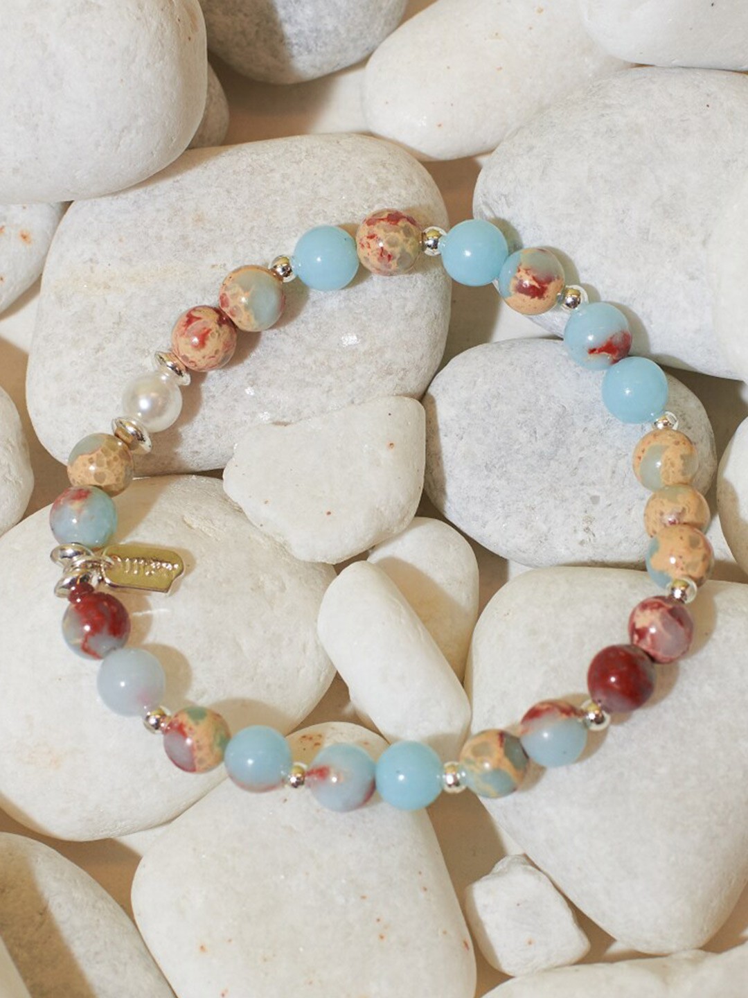 

SALTY Crystal Beaded Band Bracelet, Blue
