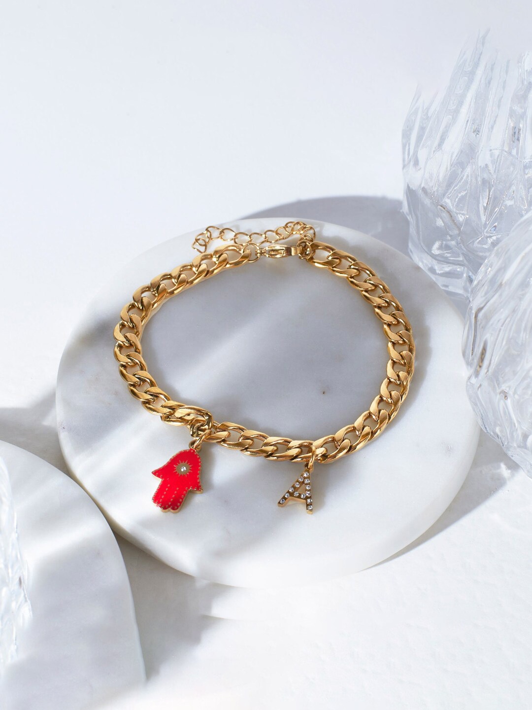 

SALTY Gold Plated Charm Bracelet