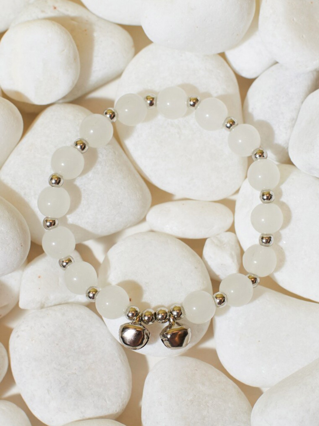 

SALTY Crystal Beaded Band Bracelet, White