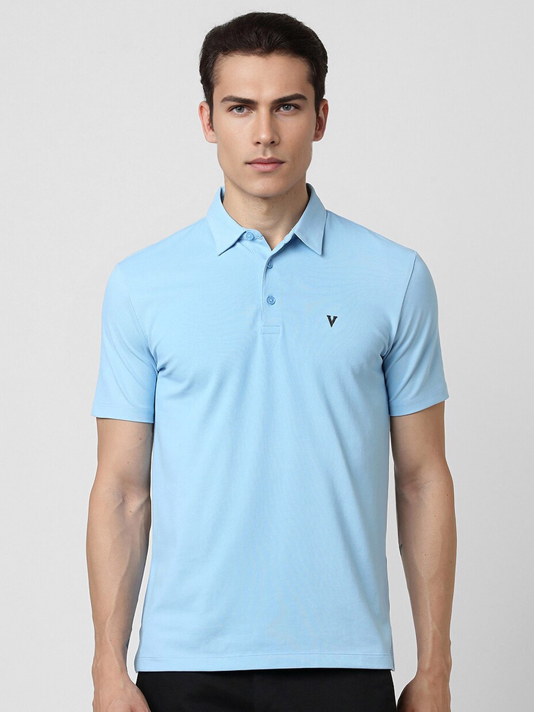 

Van Heusen Polo Collar Short Sleeves Casual T-shirt, Blue