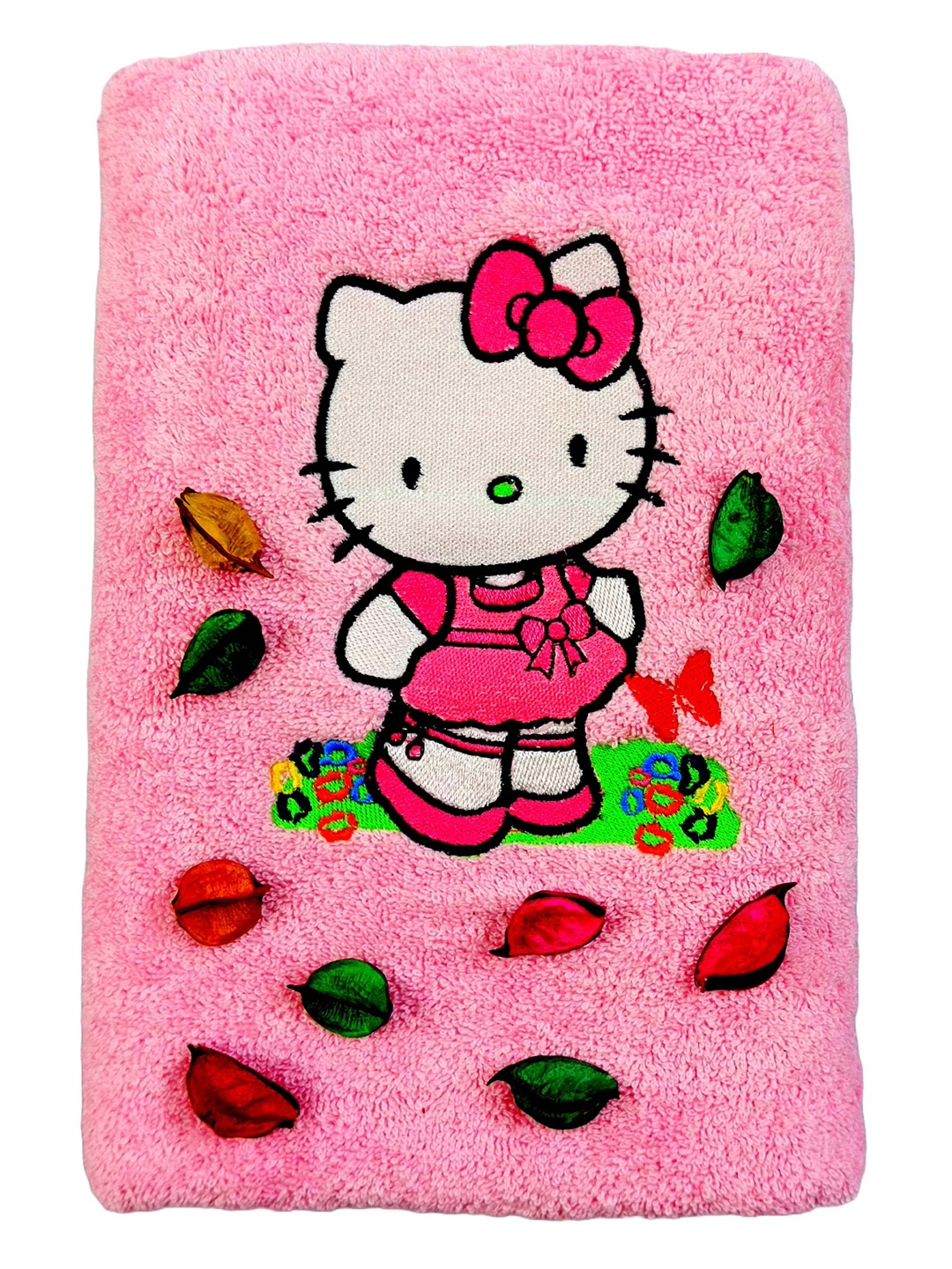 

TurtleLittle Kids Pink Printed Bath Towel