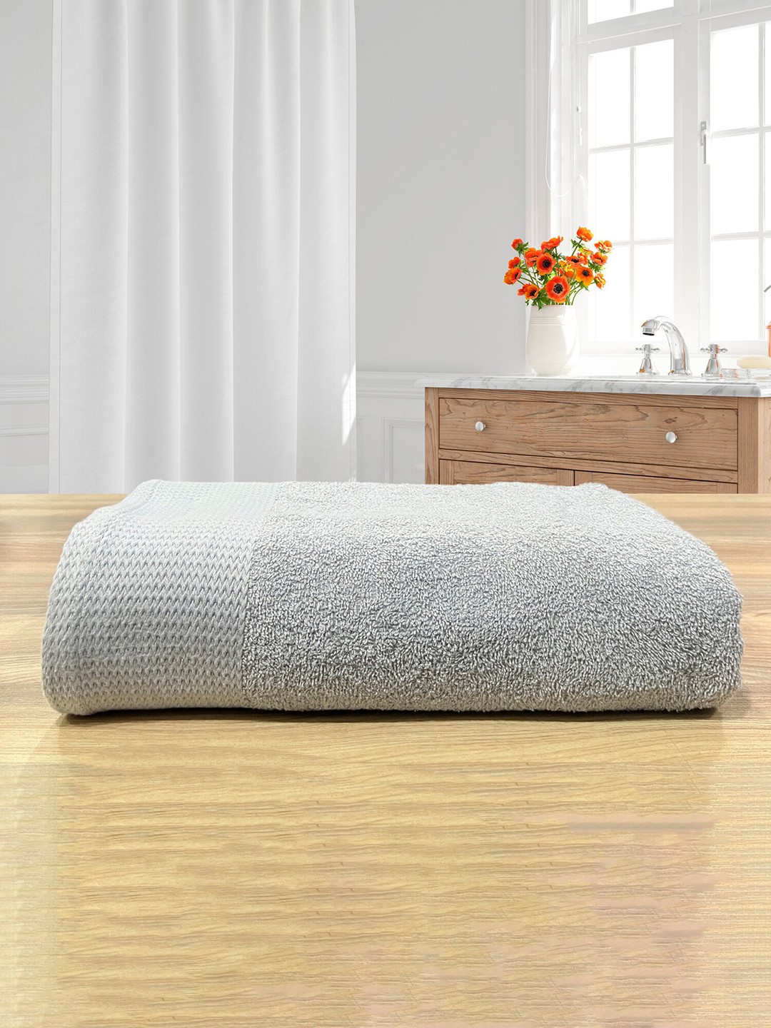 

LABHAM Silver Cotton Bath Towels
