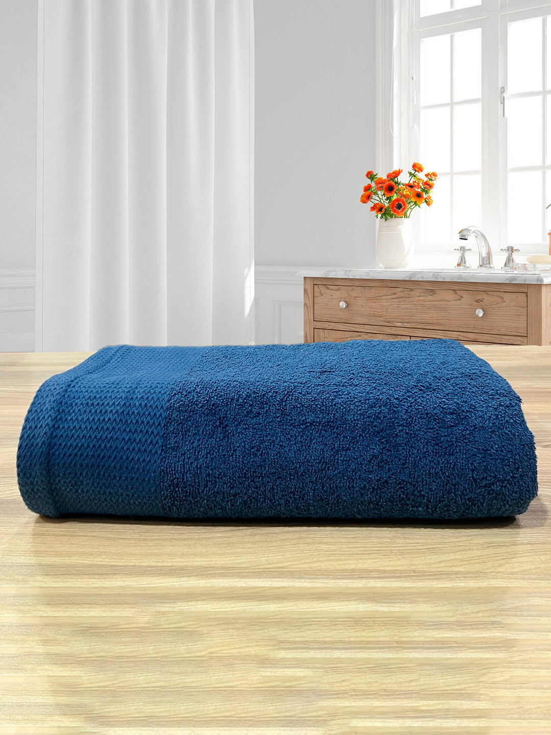 

LABHAM Blue Cotton Bath Towels