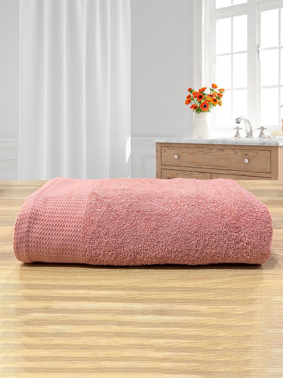 

LABHAM Pink Cotton Bath Towels