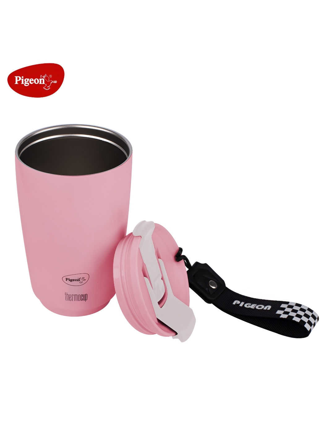 

Pigeon Pink & Silver-Toned Vaccum Thermo Cup 400 ml