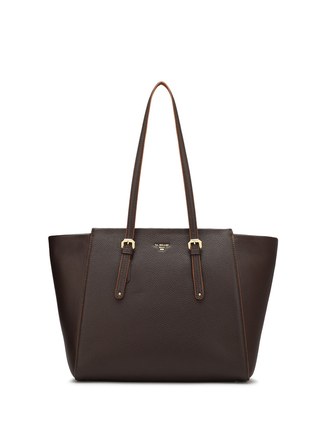 

Da Milano Leather Structured Shoulder Bag, Brown
