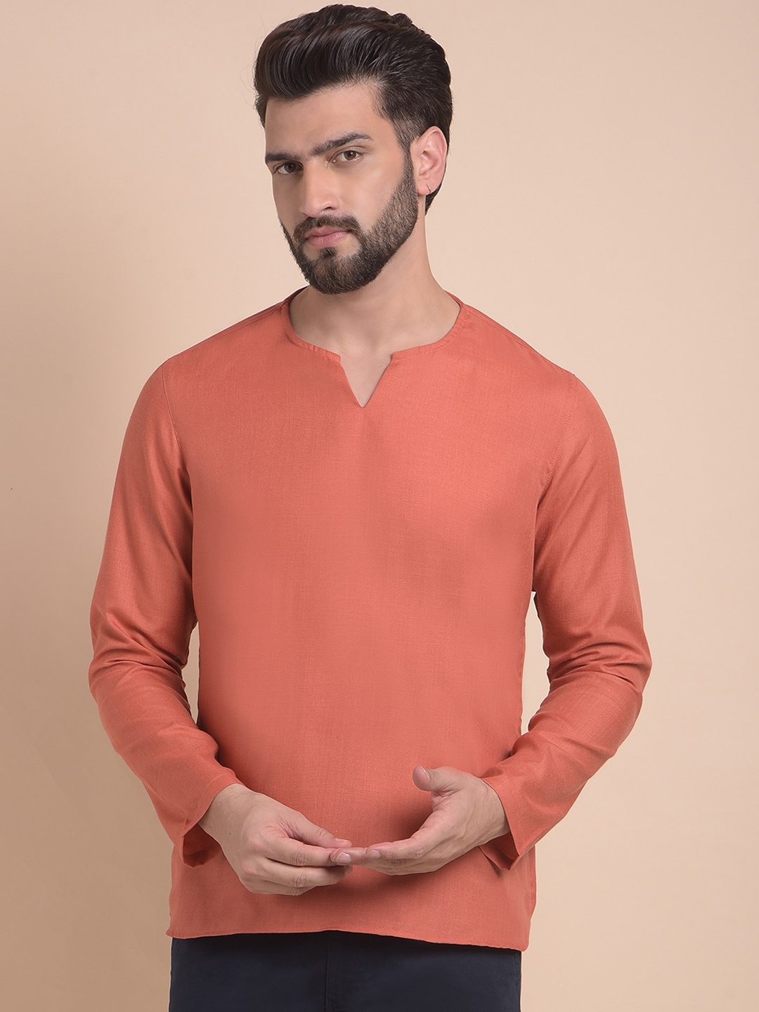 

Anouk Men Thread Work Kurta, Mustard
