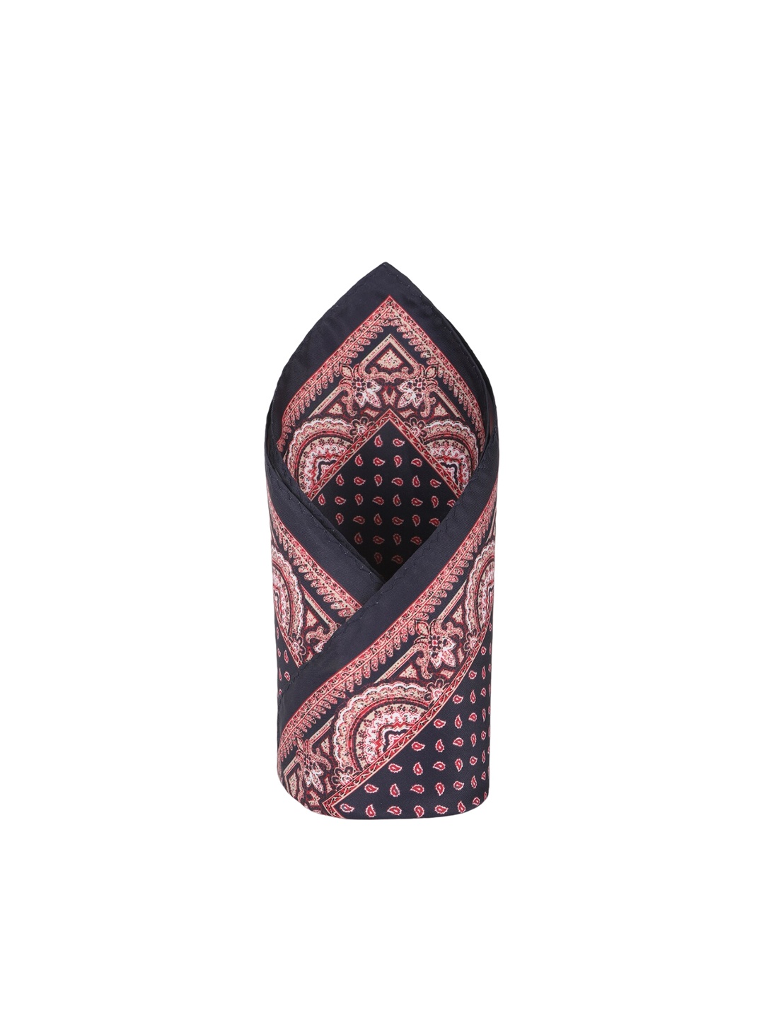 

Allen Solly Printed Microfiber Pocket Square, Black