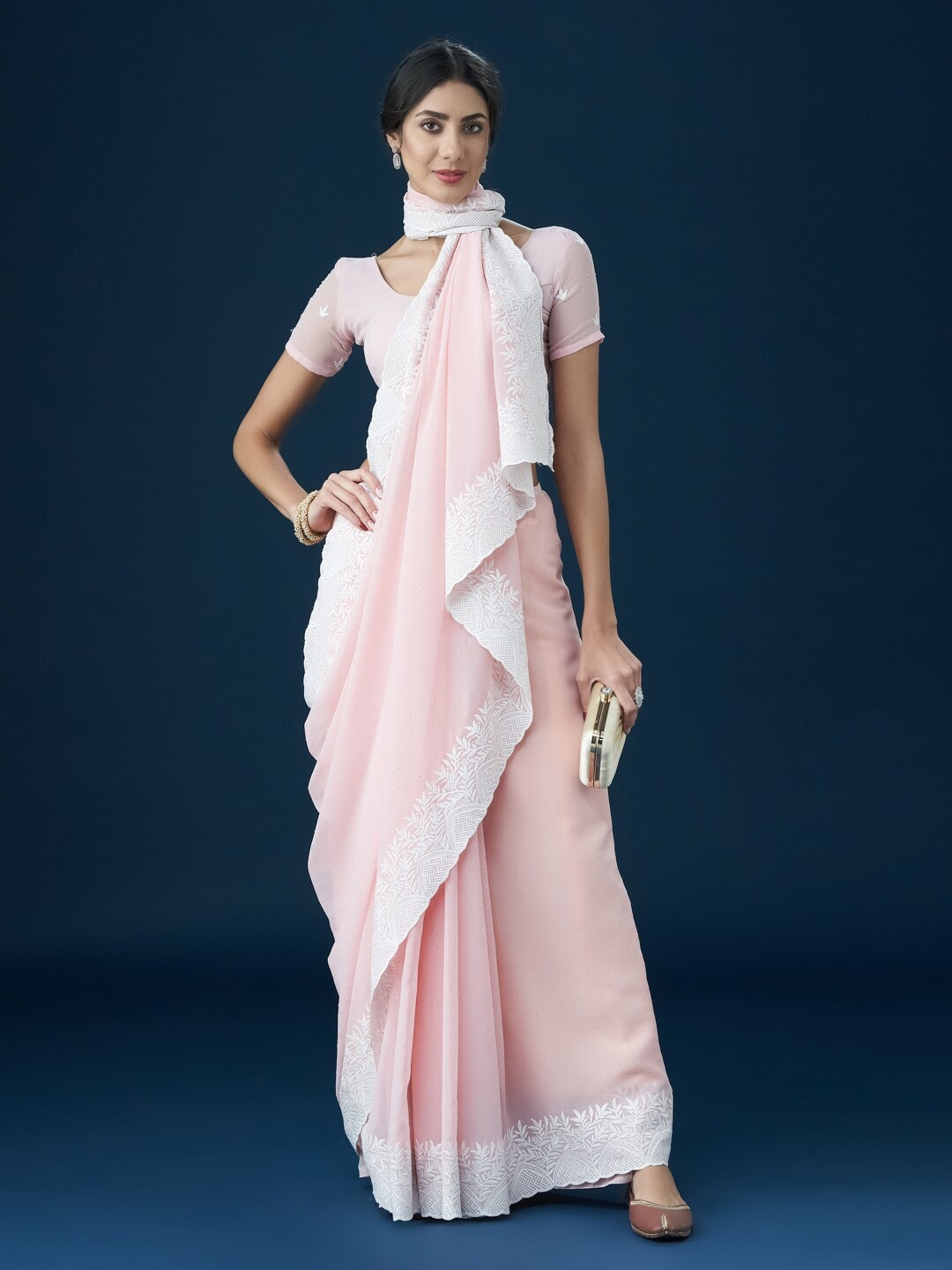 

kasee Embroidered Sarees, Pink